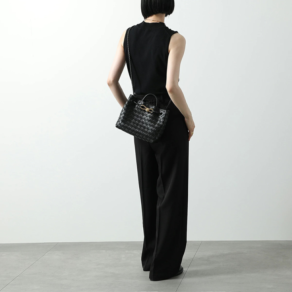 BOTTEGA VENETA handbag ANDIAMO Intrecciato Leather Bag BLACK